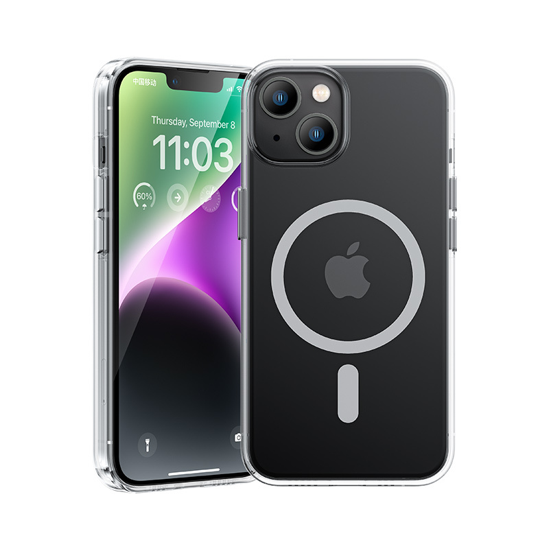 Levně Zadní magnetický kryt Benks Crystal pro iPhone 15 Plus transparentní