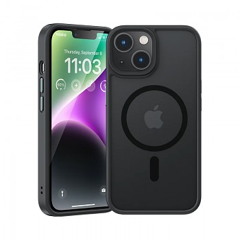 Zadní kryt Benks Etui Magnetic Mist Metal Frame pro iPhone 15 Plus černý