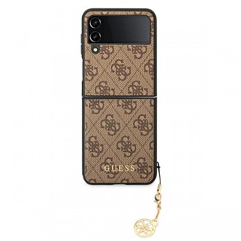 Originální zadní kryt GUESS - hardcase 4G Charms Collection GUHCZF4GF4GBR pro Samsung Galaxy Z Flip 4 Brown