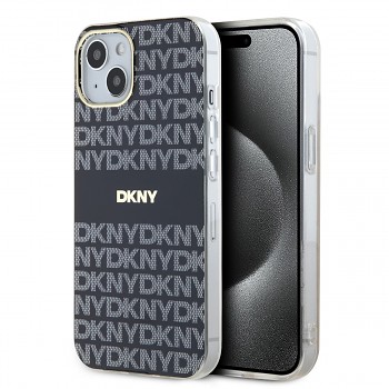 Zadní Kryt DKNY PC/TPU Repeat Pattern Tonal Stripe Magsafe pro iPhone 14 Black