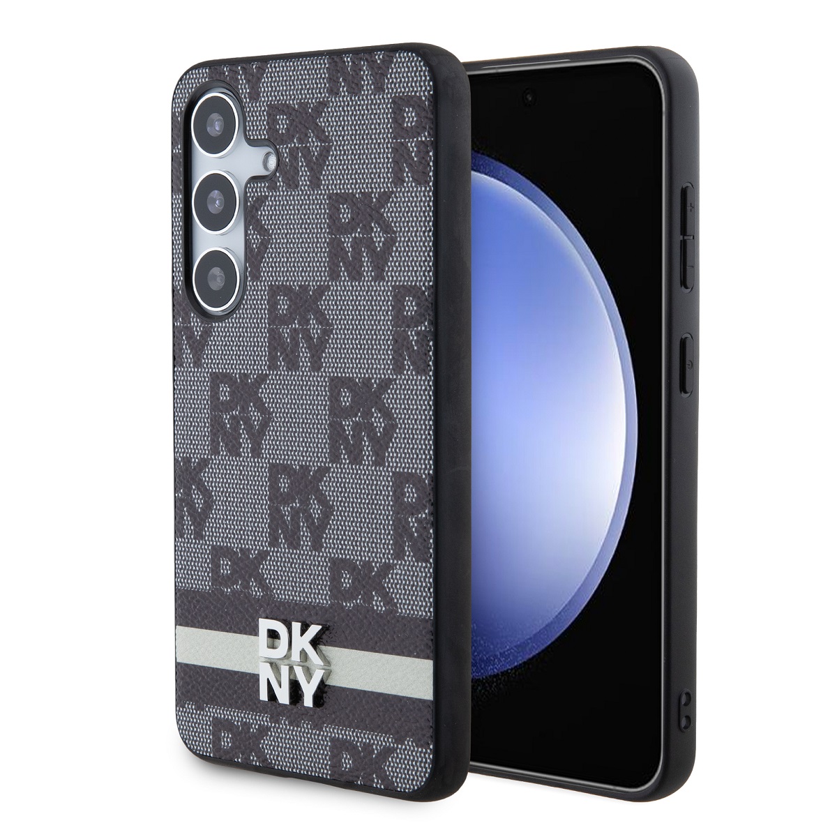 Levně Zadní Kryt DKNY PU Leather Checkered Pattern and Stripe pro Samsung Galaxy S24 Black