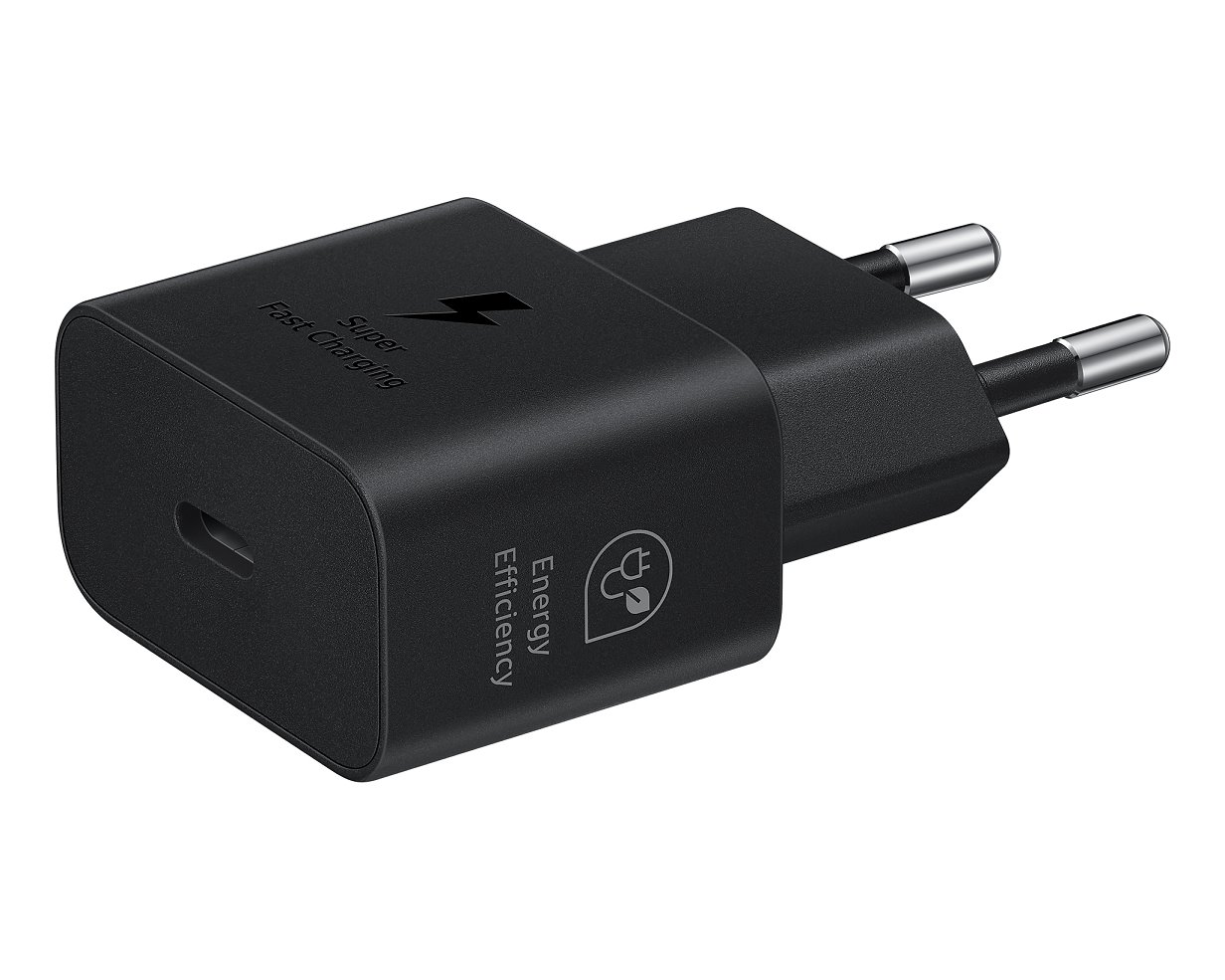 Levně Adaptér EP-T2510EBE Samsung USB-C 25W černý (OOB Bulk)