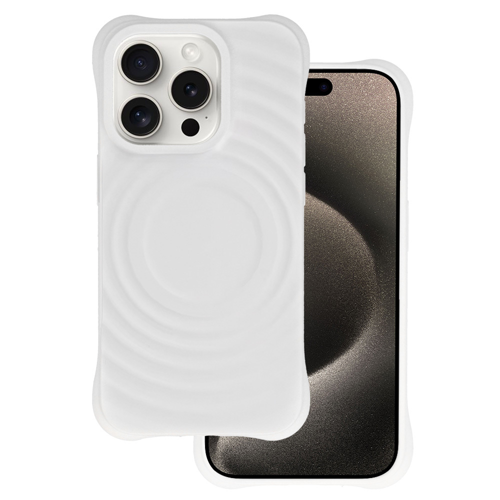 Levně Pouzdro Tel Protect Wave Magsafe pro iPhone 15 Pro Max bílé