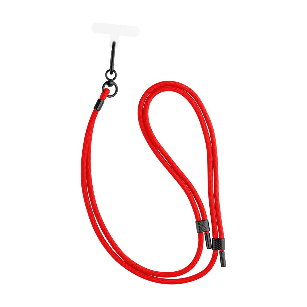 Levně Univerzální šňůrka FIXED NeckUni pro telefony, červená