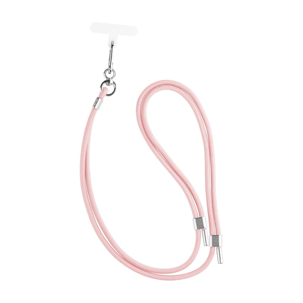 Levně Univerzální šňůrka FIXED NeckUni pro telefony, růžová