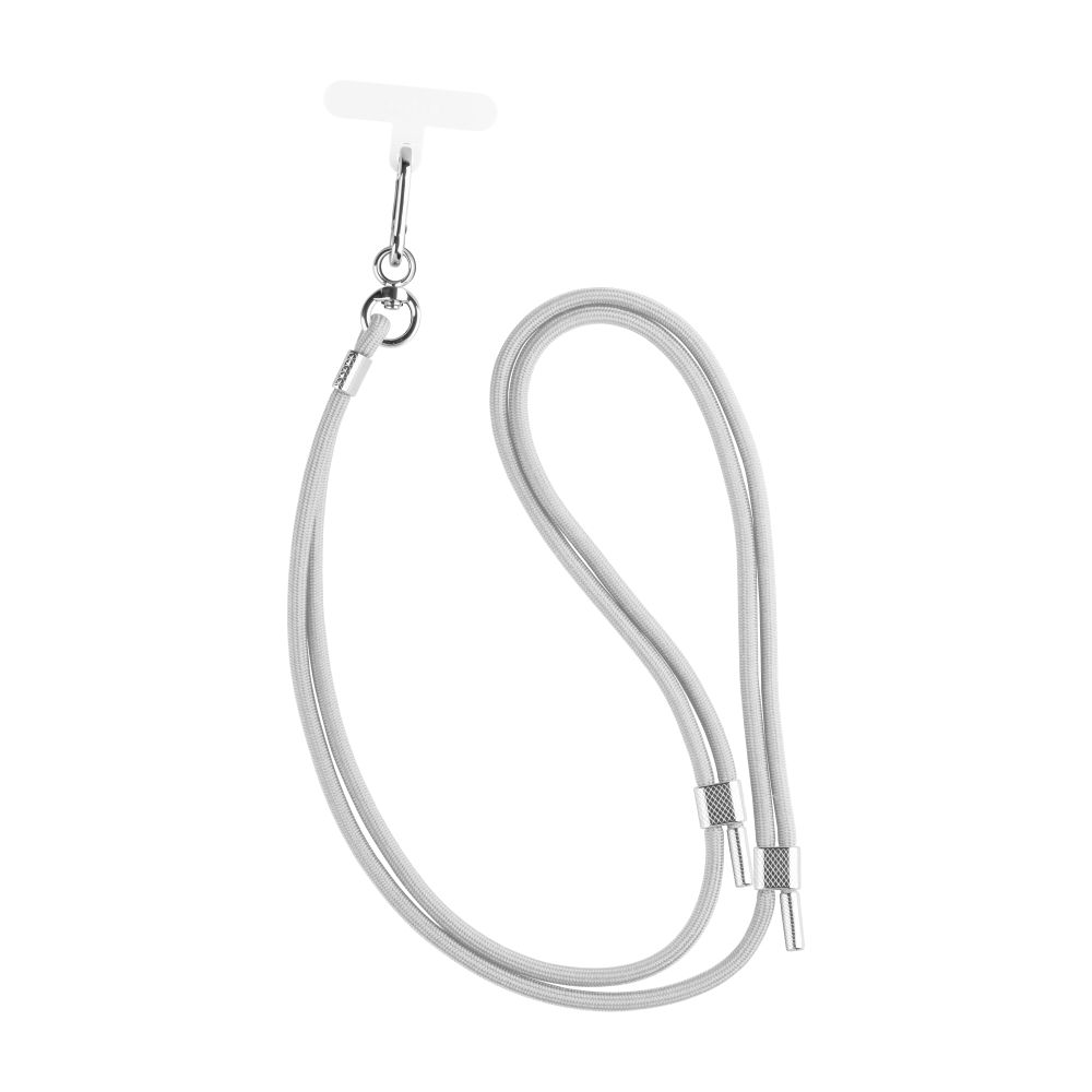 Levně Univerzální šňůrka FIXED NeckUni pro telefony, šedá