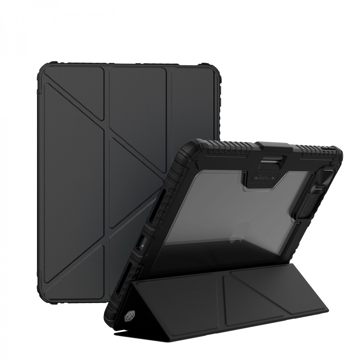 Levně Pouzdro na tablet Nillkin Bumper PRO Protective Stand Case Multi-angle pro iPad Pro 11 2024 Black