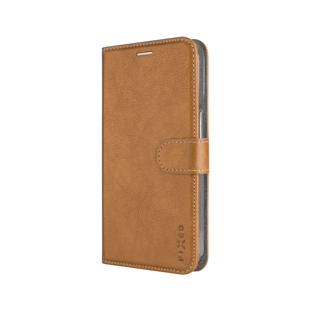 Levně Pouzdro typu kniha FIXED Opus pro Apple iPhone 16, hnědé