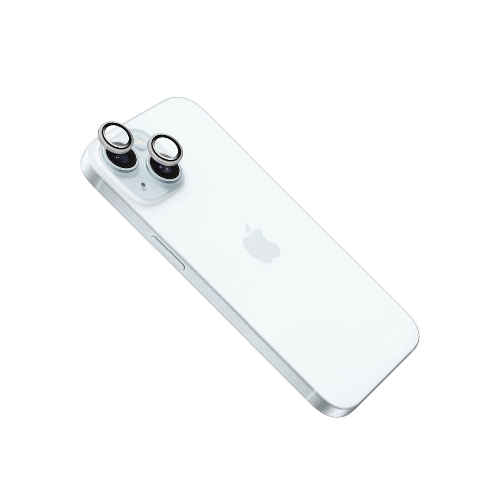 Levně Ochranná skla čoček fotoaparátů FIXED Camera Glass pro Apple iPhone 16/16 Plus, stříbrná