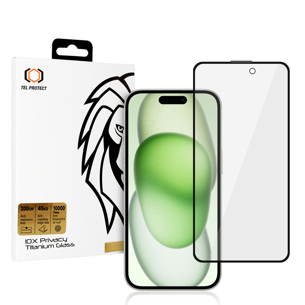 Levně Tvrzené sklo 10X Privacy Titanium pro iPhone 16 Plus