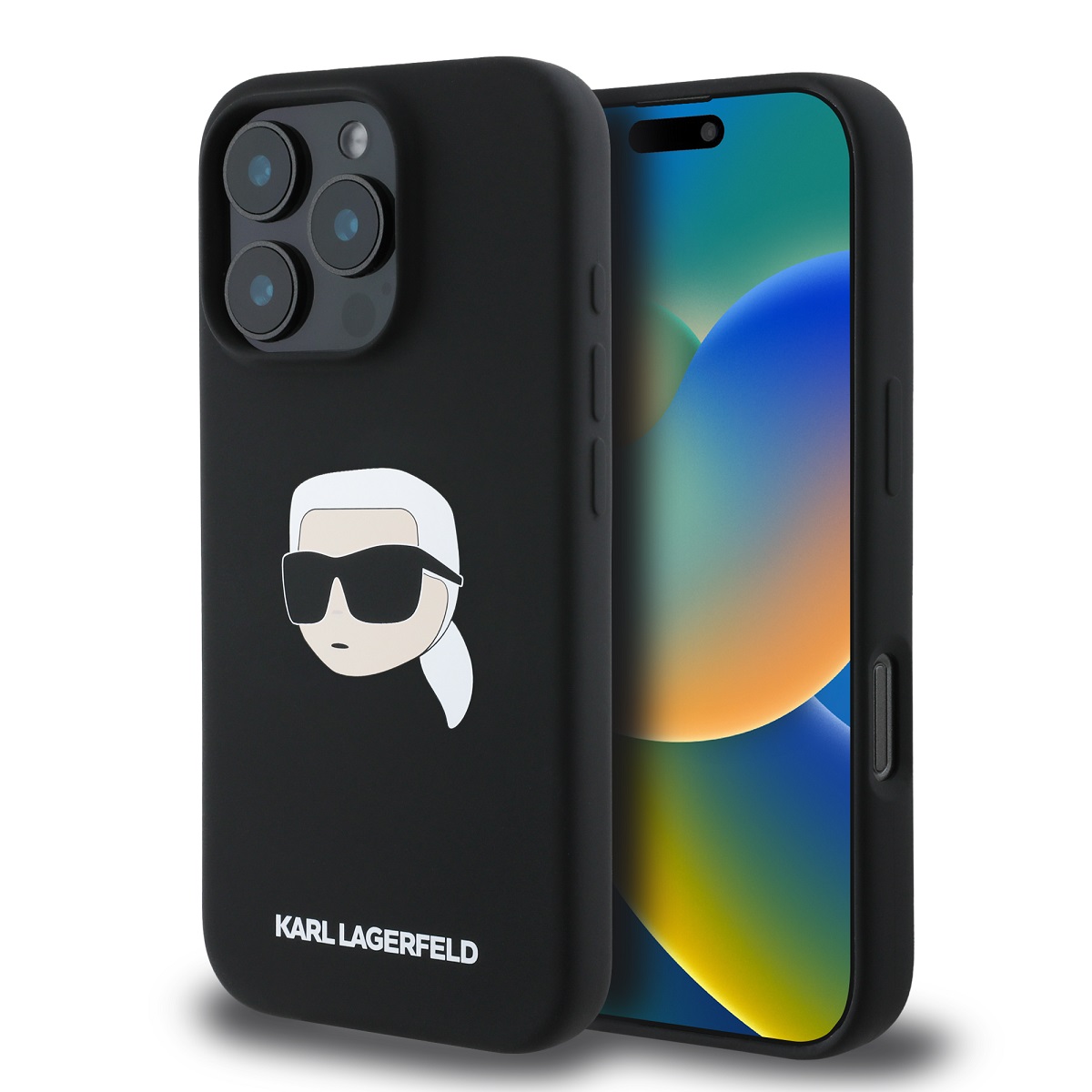Levně Zadní kryt Karl Lagerfeld Liquid Silicone Karl Head MagSafe pro iPhone 16 Pro Black