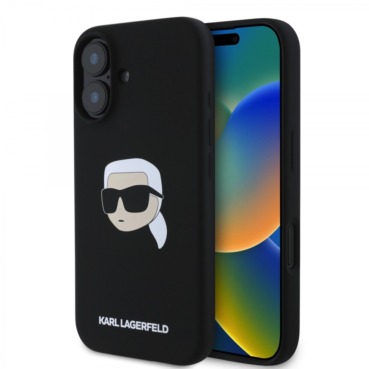 Levně Zadní kryt Karl Lagerfeld Liquid Silicone Karl Head MagSafe pro iPhone 16 Black