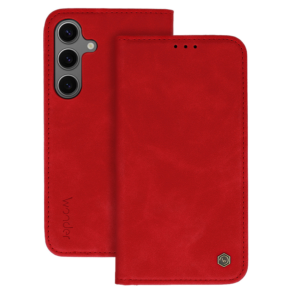 Levně Knížkové pouzdro Wonder Smart pro Xiaomi Redmi Note 13 5G červené