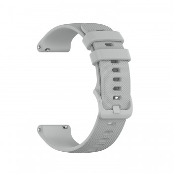 Univerzální silikonový řemínek 22 mm design 1 šedý
