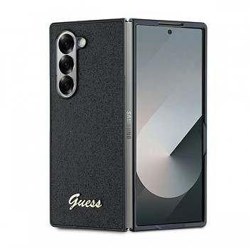 Originální zadní kryt GUESS 4G Glitter Script GUHCZFD6HGGSHK pro Samsung Galaxy Z Fold 6 černý
