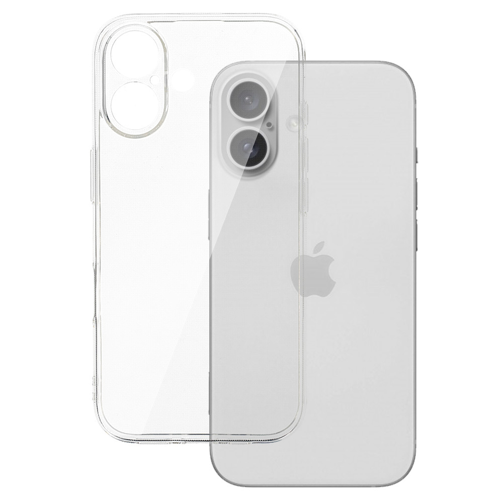 Levně Zadní kryt pro iPhone 16 2 mm průhledný