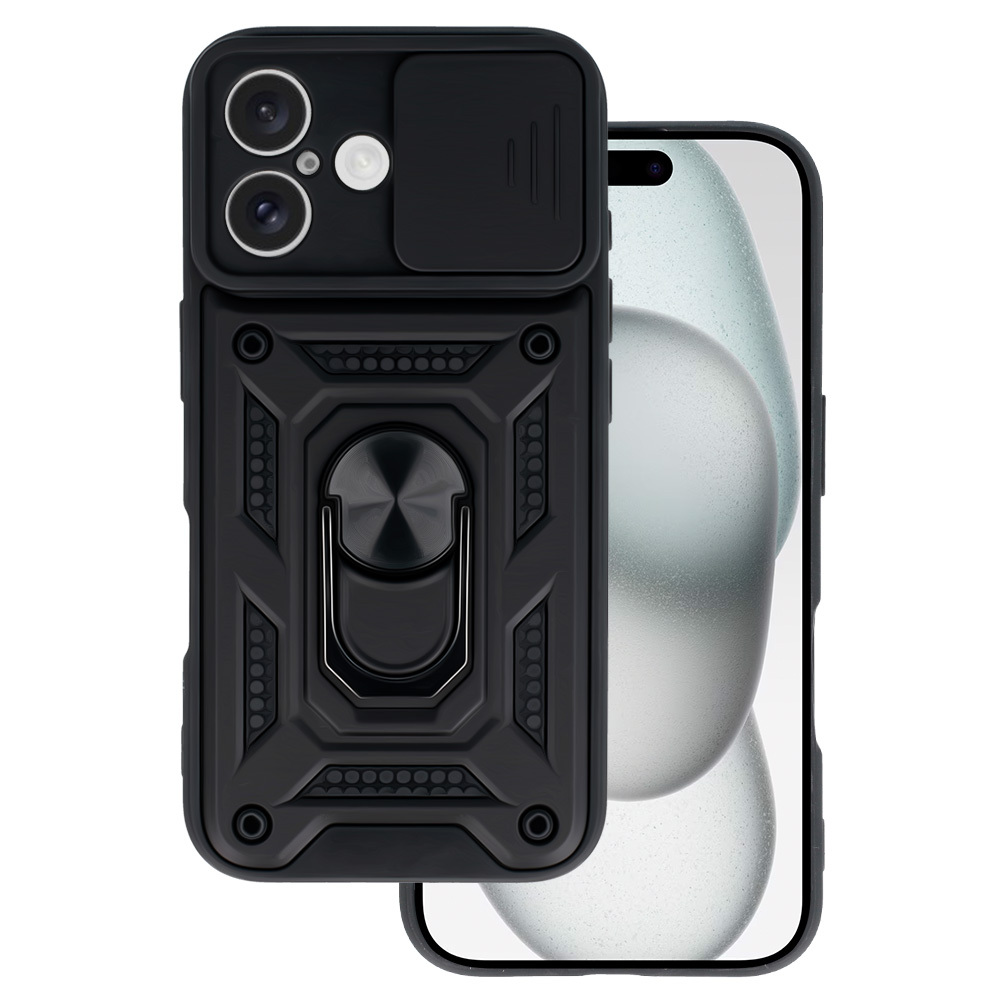 Levně Ultra odolný zadní kryt Armor Lens pro iPhone 16 černý