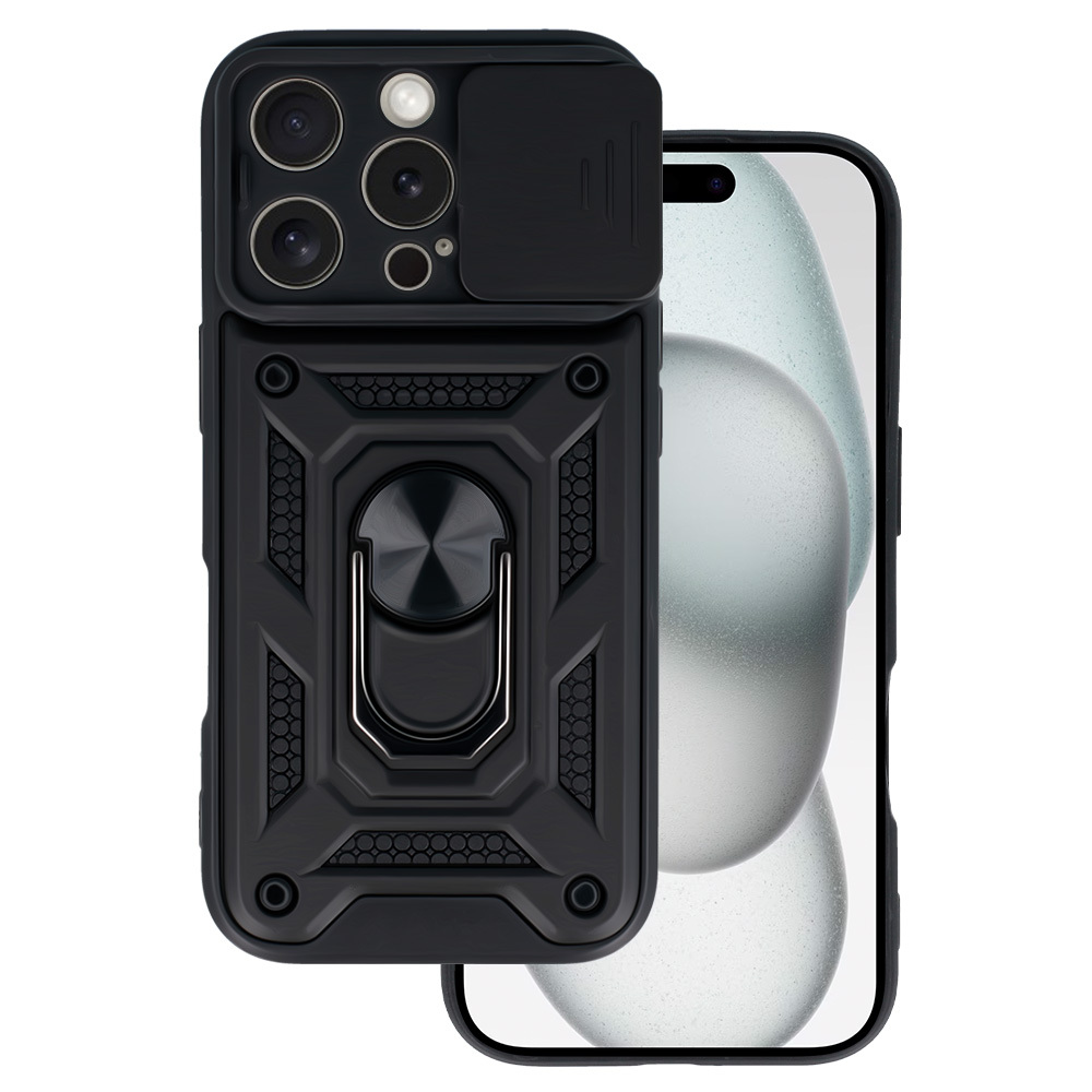 Levně Ultra odolný zadní kryt Armor Lens pro iPhone 16 Pro Max černý