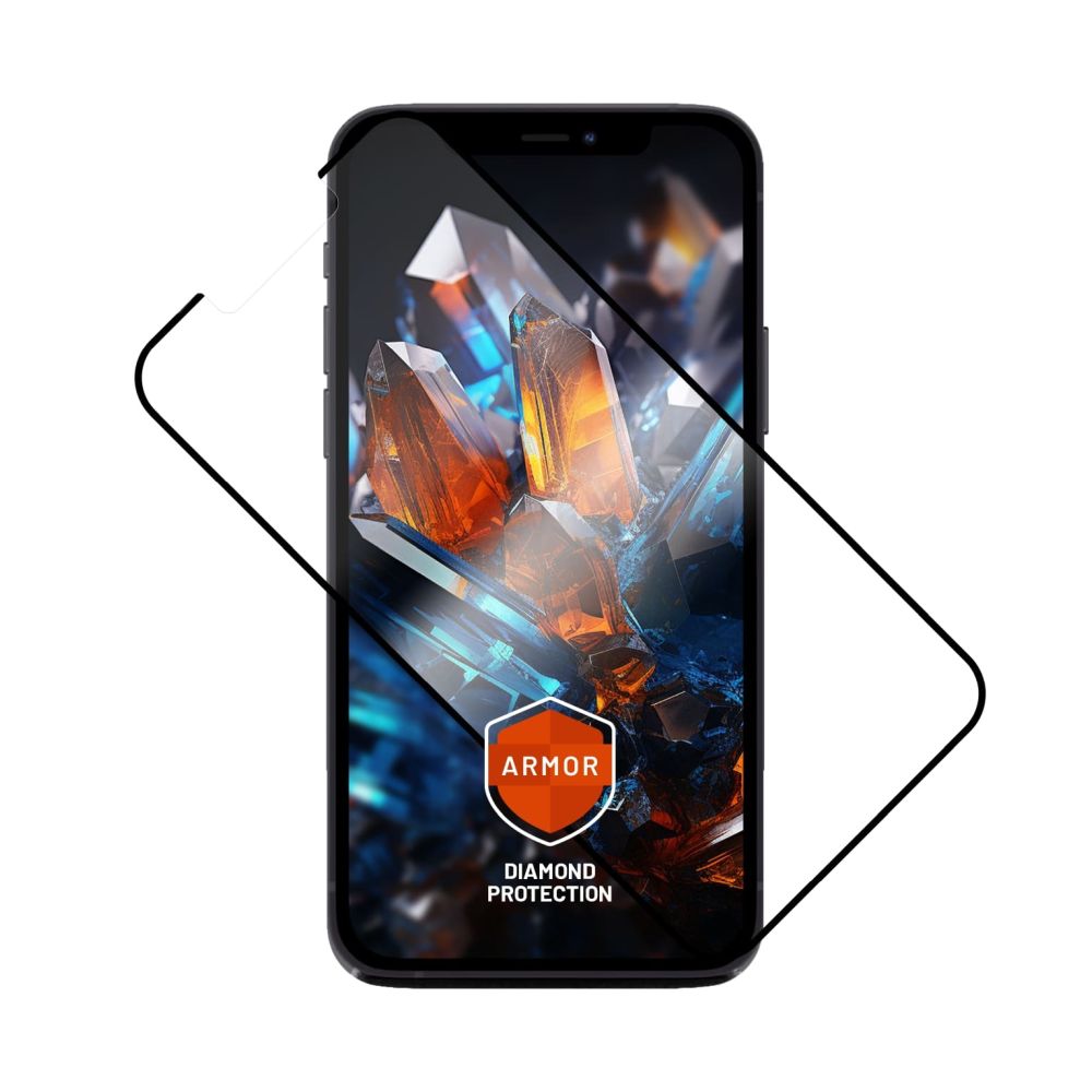 Levně Ultra odolné tvrzené sklo FIXED Armor s Anti-dust aplikátorem a AR vrstvou pro Apple iPhone 12-12Pro-13-13 Pro-14, černé