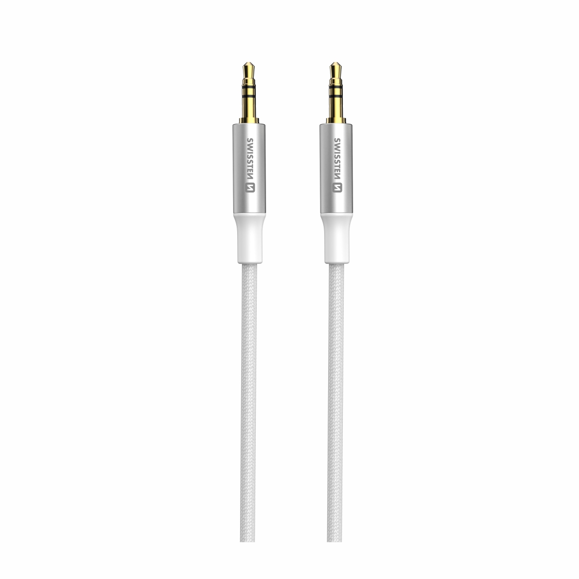 Audio kabel Swissten 3,5mm jack - 3,5mm jack 1,5 m bílý