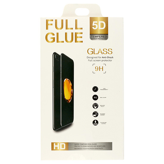 Levně Tvrzené sklo Full Glue 5D pro iPhone 16 Plus černé