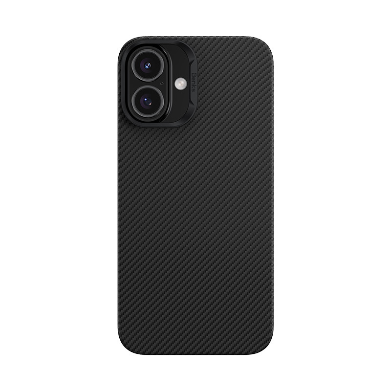Levně Zadní kryt Benks Magnetic Armor Pro Kevlar PC Frame 600D pro iPhone 16 Plus černý