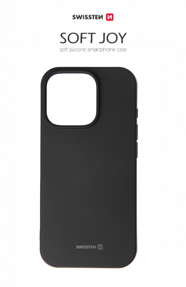 Levně Zadní kryt Swissten Soft Joy pro iPhone 16 Pro Max černý