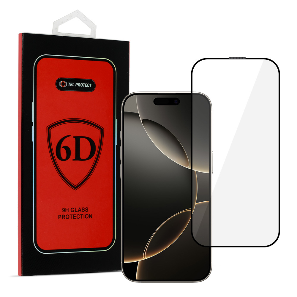 Levně Tvrzené sklo Full Glue 6D pro iPhone 16 PRO MAX černé