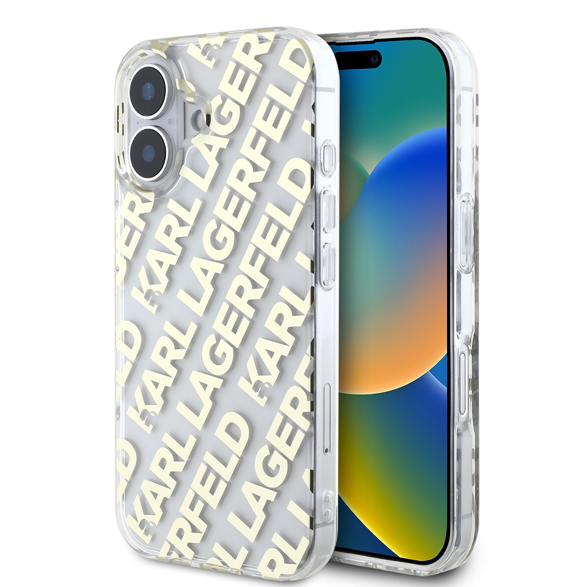 Levně Zadní kryt Karl Lagerfeld IML Electroplated Repeated Logo pro iPhone 16 Gold