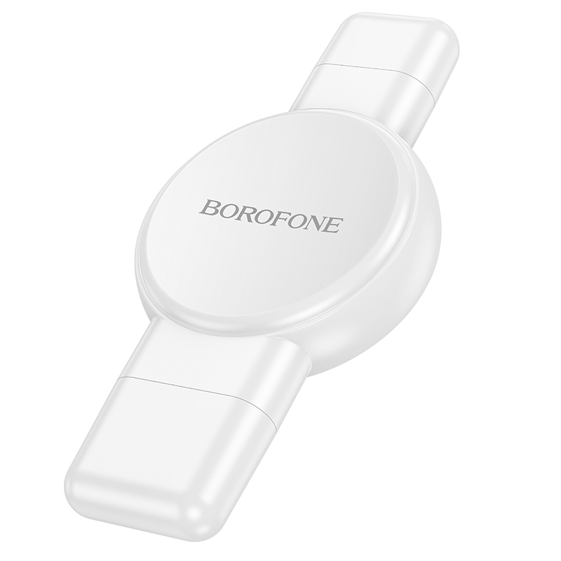 Levně Bezdrátová nabíječka Borofone BQ31 Portable 2,5W pro iWatch 1-9, SE-SE2, Samsung Ultra-Ultra2 bílá