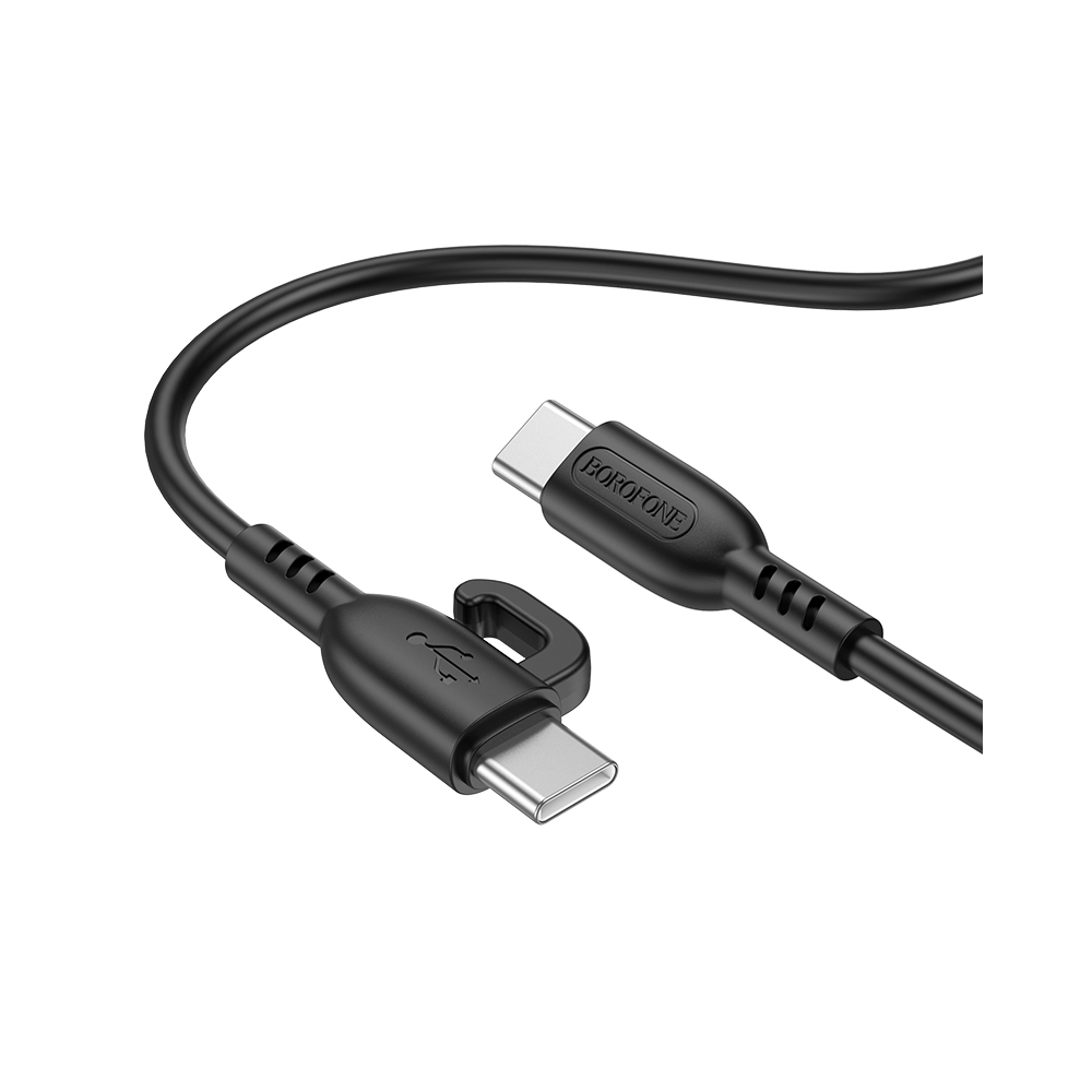 Levně Datový kabel Borofone BX91 Symbol USB-C - USB-C 60W 3A 1 metr černý