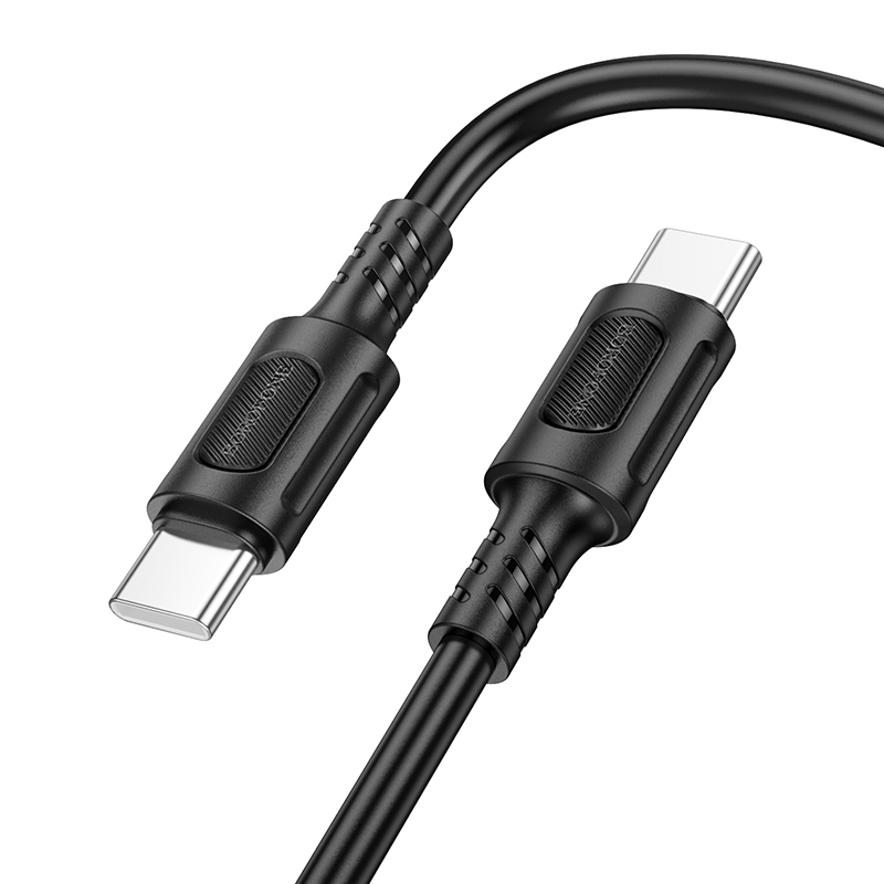 Levně Datový kabel Borofone BX111 Feliz USB-C - USB-C 60W 3A 1 metr černý