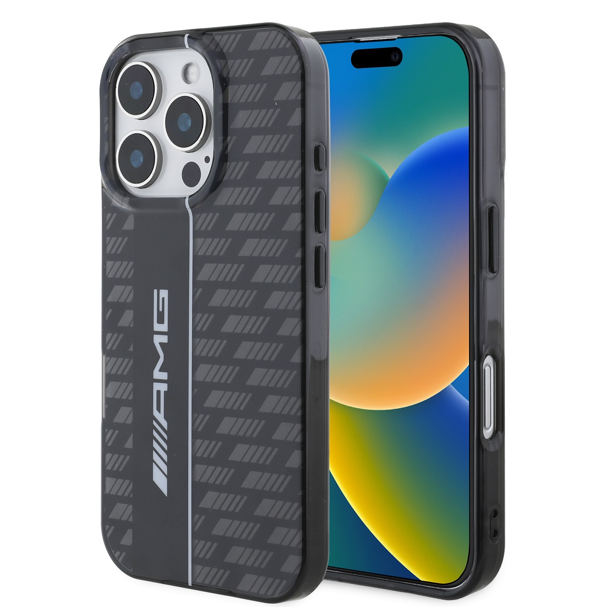 Levně Zadní kryt AMG Carbon Pattern pro iPhone 16 Pro Max Black