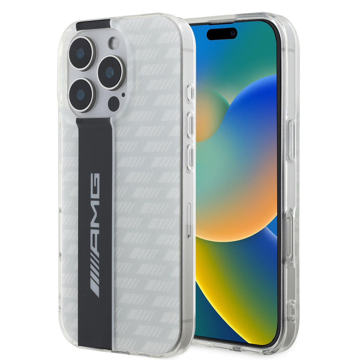 Levně Zadní kryt AMG Carbon Pattern pro iPhone 16 Pro Max White
