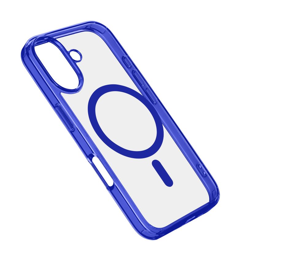 Levně Zadní kryt Cellularline Iconic Mag s podporou Magsafe pro Apple iPhone 16, čirý / černý