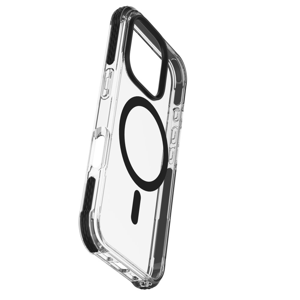 Levně Ochranný kryt Cellularline Tetra Force Strong Guard Mag s podporou Magsafe pro Apple iPhone 16 Pro, transparentní