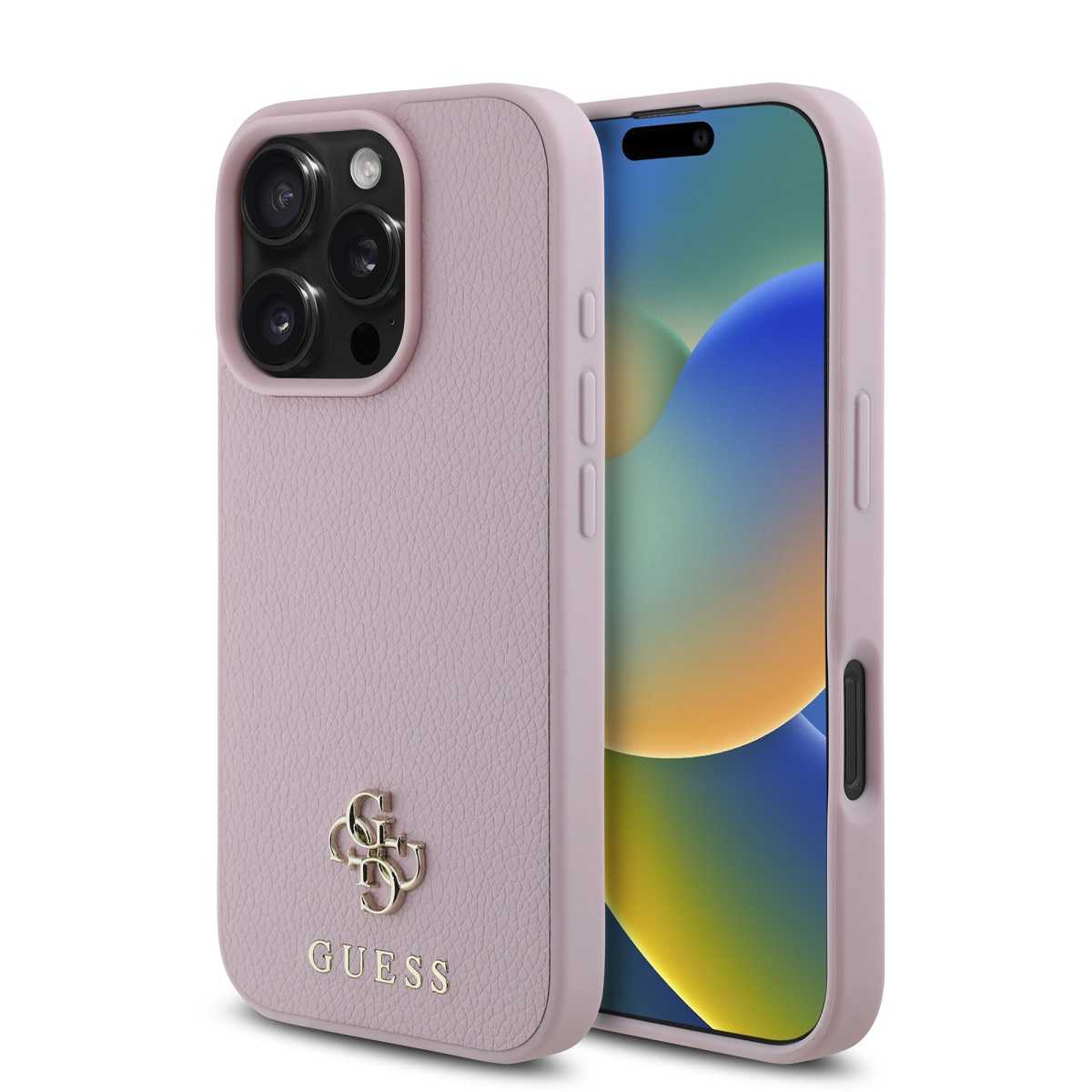Levně Zadní kryt Guess PU Grained 4G Small Metal Logo MagSafe pro iPhone 16 Pro Max Pink