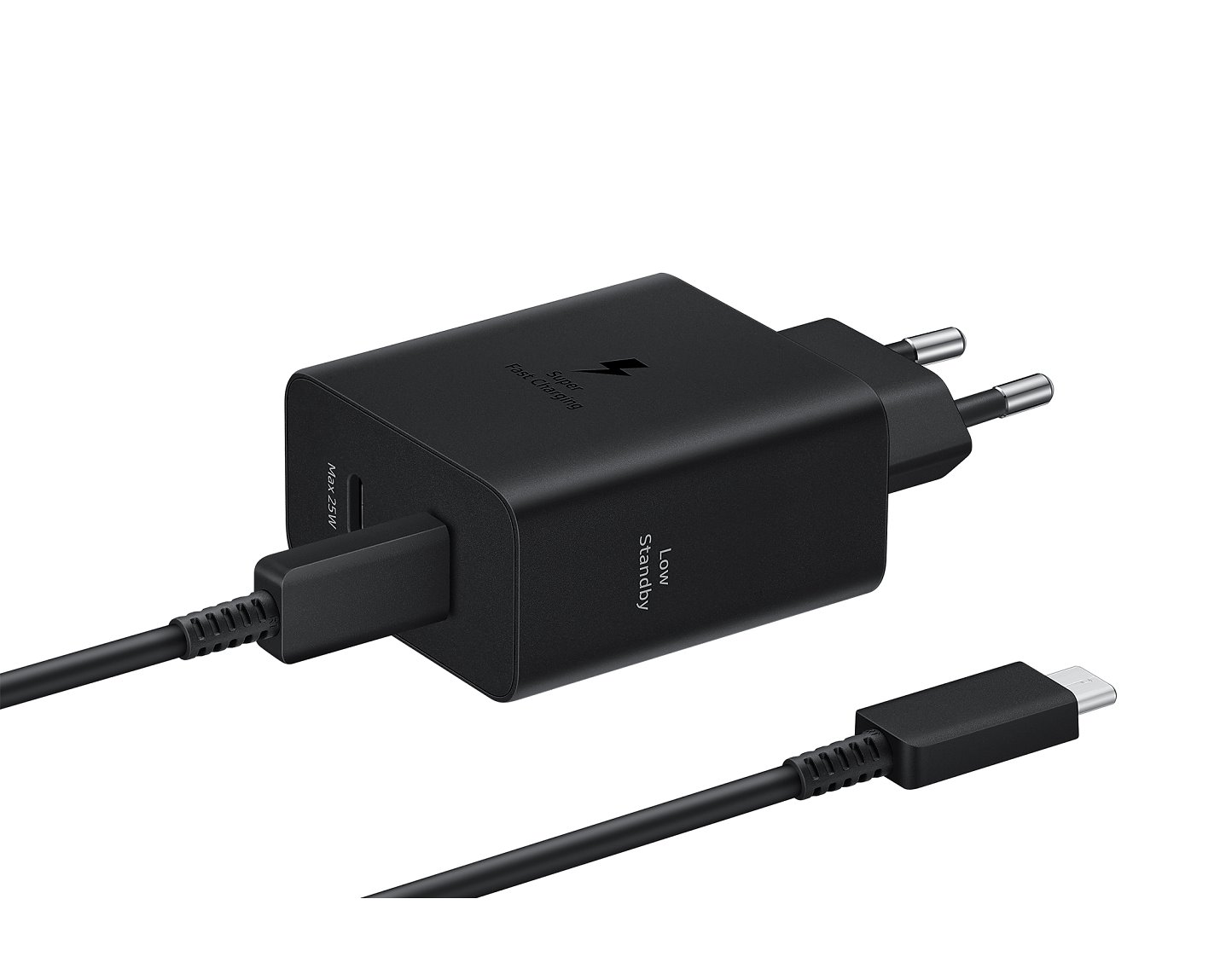 Levně Originální rychlonabíječka Samsung EP-T5020XBE vč. USB-C datového kabelu Dual 50W černá