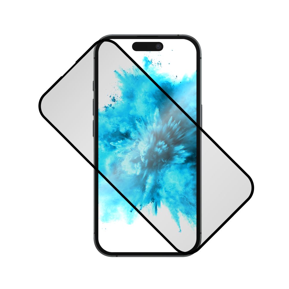 Levně Ochranné tvrzené sklo FIXED Privacy Full-Cover pro Apple iPhone 16, lepení přes celý displej, černé