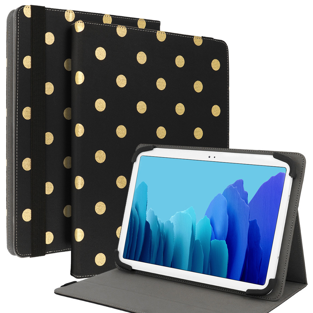 Levně Pouzdro na tablet Wonder Canvas 13", gold dots