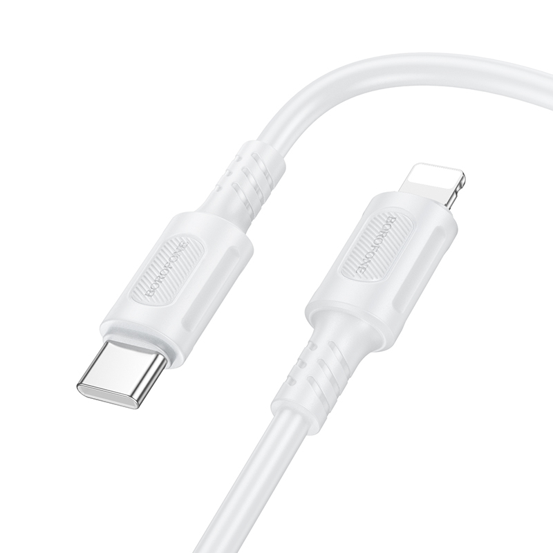 Levně Kabel Borofone BX111 Feliz - Type C to Lightning - PD 27W 1 metr bílý