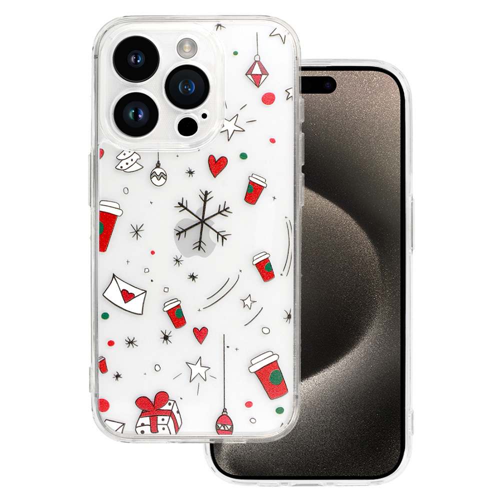 Levně Zadní kryt TEL PROTECT Christmas Clear pro iPhone 14 Design 3