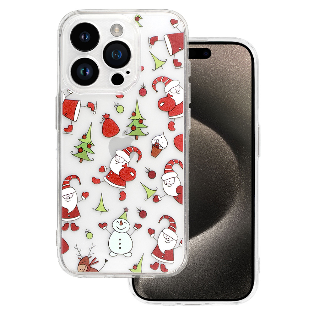 Levně Zadní kryt TEL PROTECT Christmas Clear pro iPhone 16 Plus Design 1