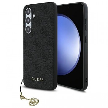 Zadní kryt GUESS hardcase 4G Charms Collection GUHCS24FEGF4GGR pro Samsung Galaxy S24 FE šedý