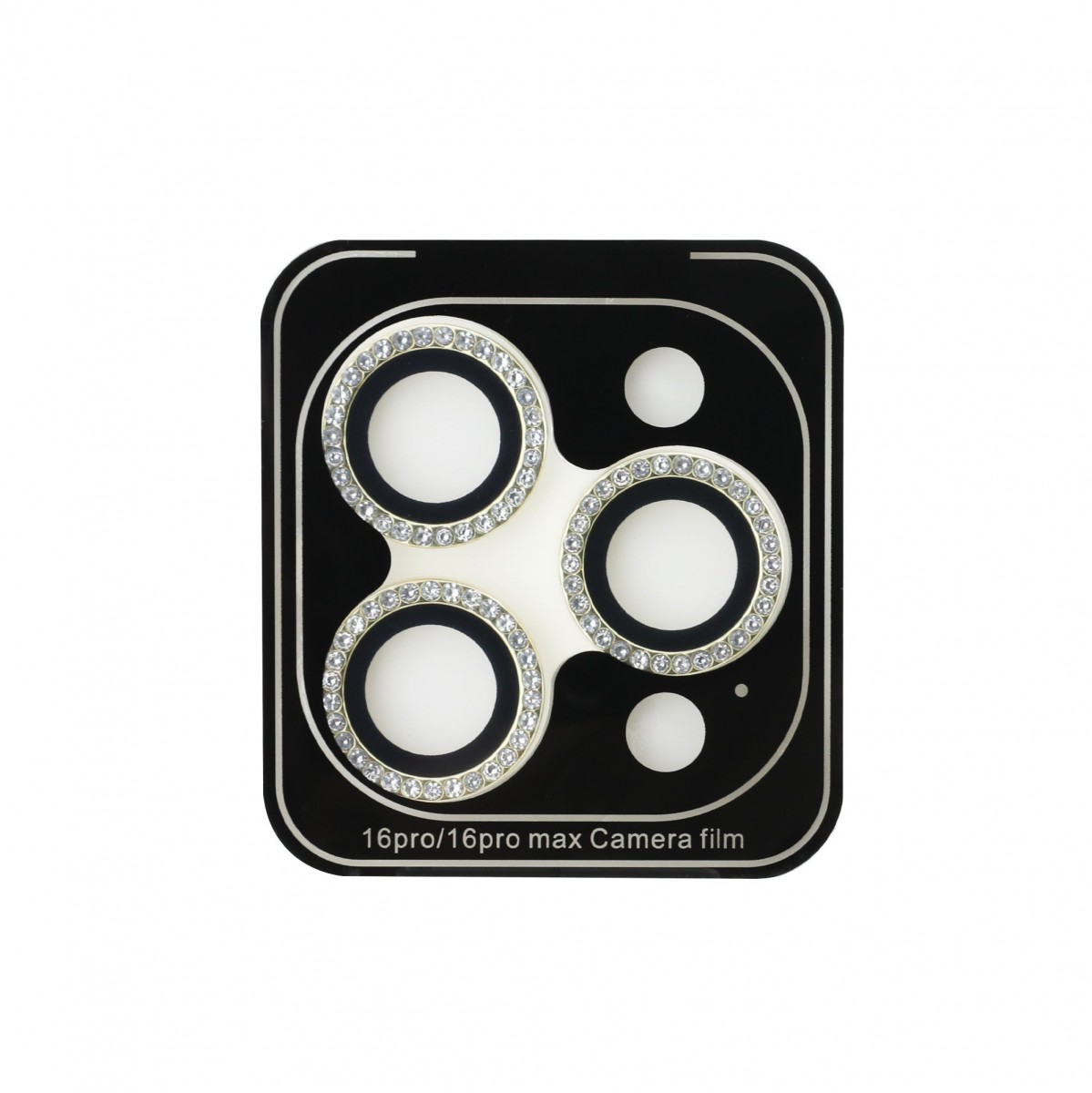 Levně Ochranné sklo Guess Fixed Glliter na fotoaparát pro iPhone 16 Pro-16 Pro Max Gold