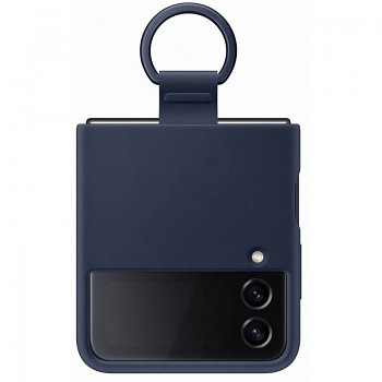 Zadní kryt EF-PF721TNE Samsung Silikonový pro Galaxy Z Flip 4 Navy