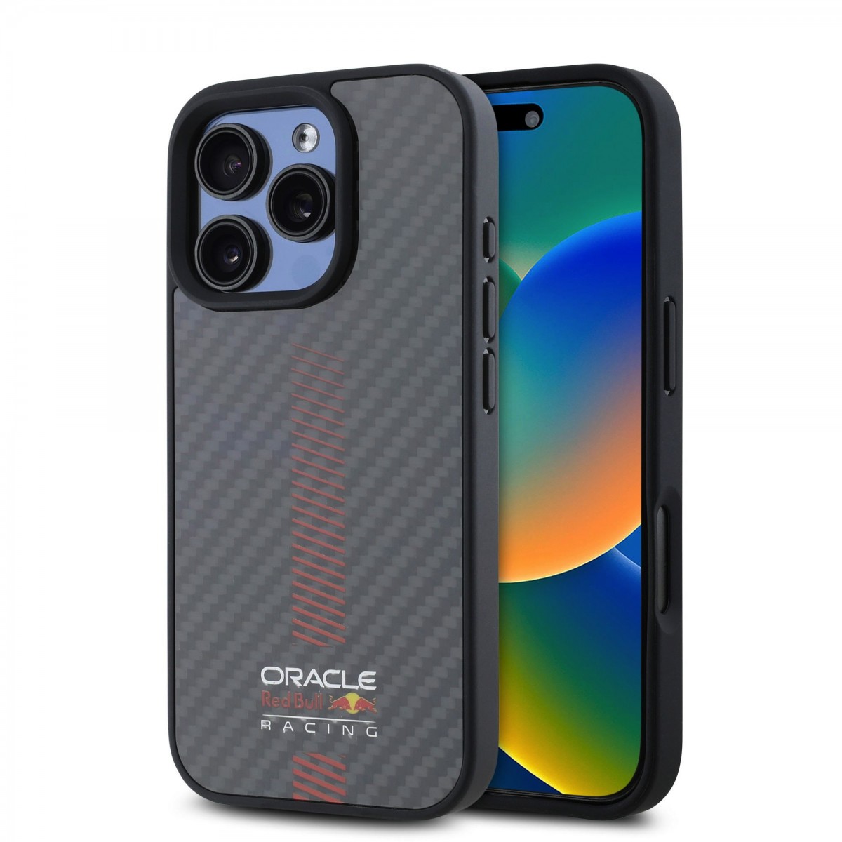 Levně Zadní kryt Red Bull Carbon Powerbar MagSafe pro iPhone 16 Pro Max Black