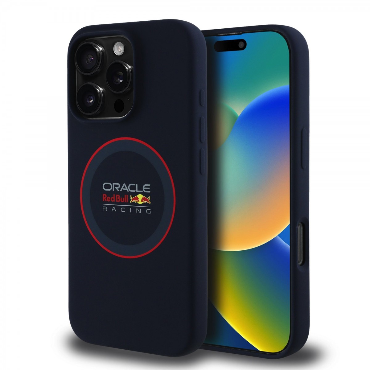 Levně Zadní kryt Red Bull Silicone Red Ring MagSafe pro iPhone 16 Pro Max Navy