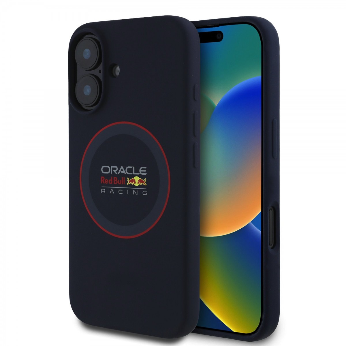 Levně Zadní kryt Red Bull Silicone Red Ring MagSafe pro iPhone 16 Plus Navy