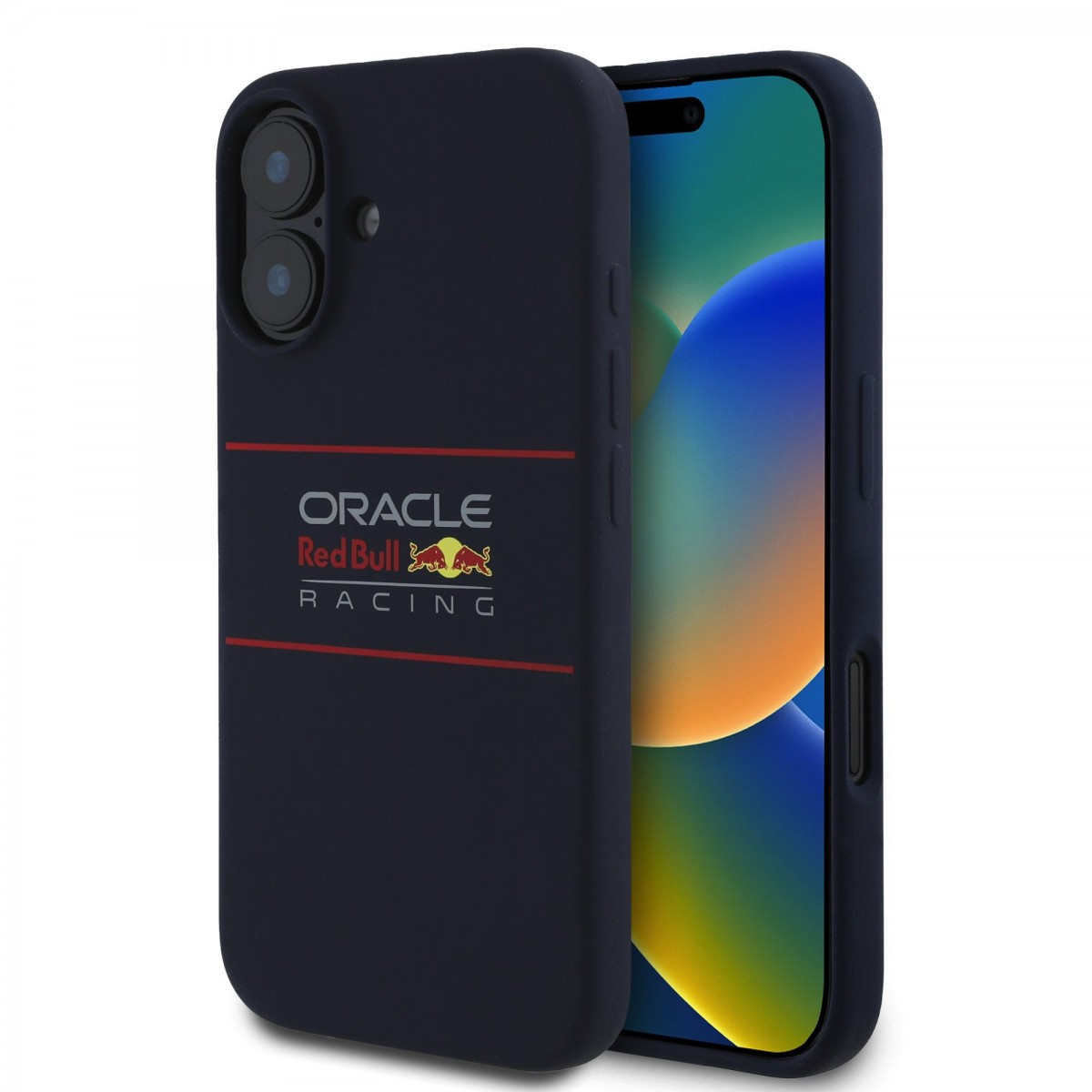 Levně Zadní kryt Red Bull Silicone Horizontal Logo MagSafe pro iPhone 16 Plus Navy
